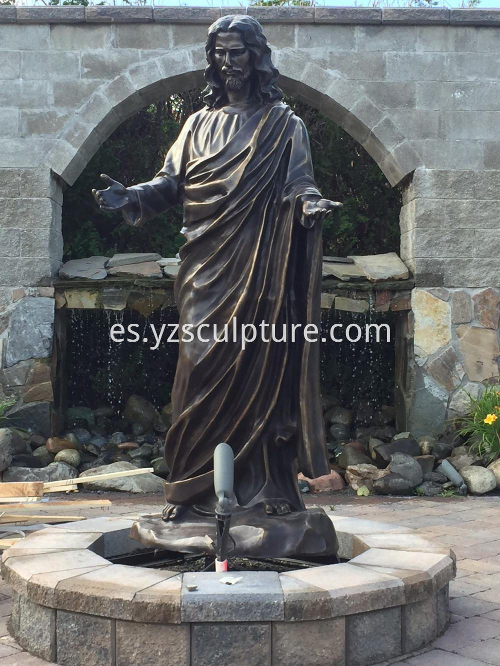 Bronze Jesus sculpture